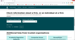 FCA financial regulation organization website's home page